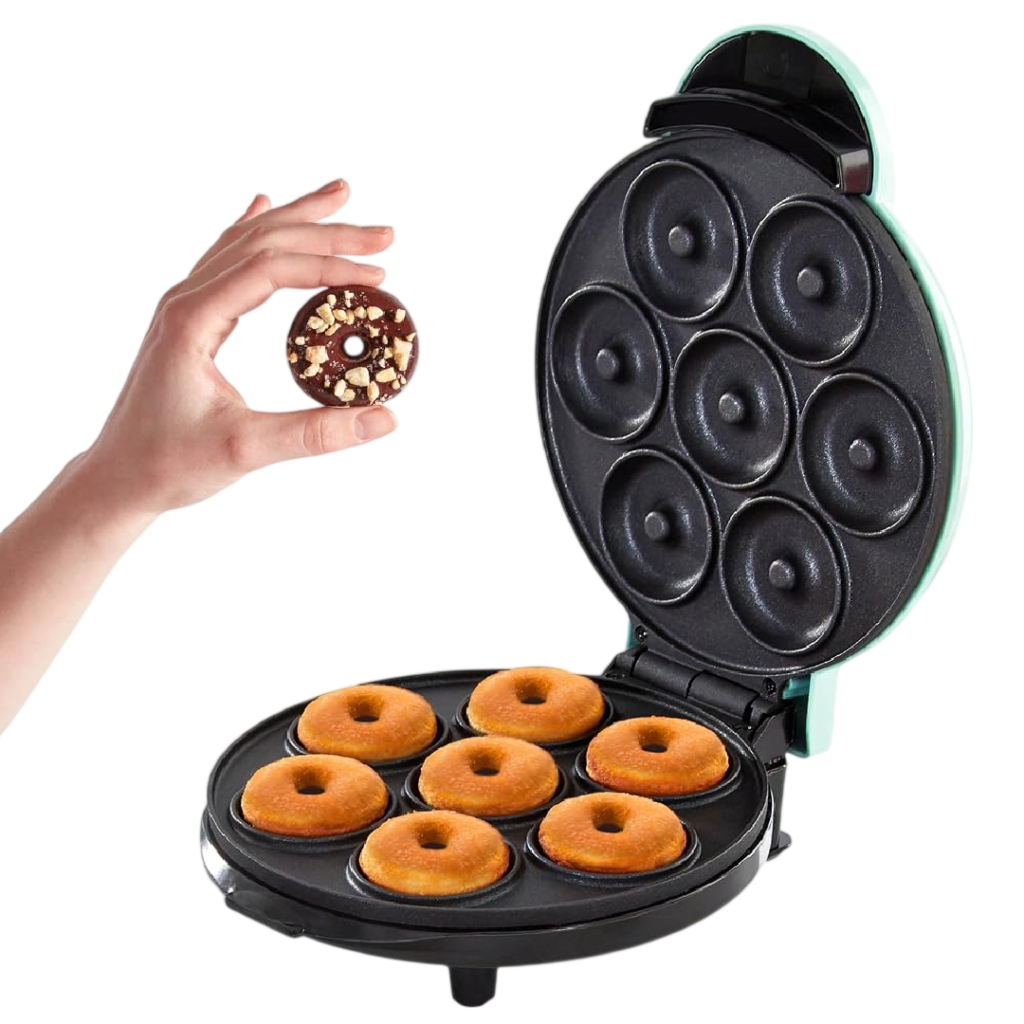 Máquina Mini Donas Dash Aqua 7 Uds Antiadhérente Rápida